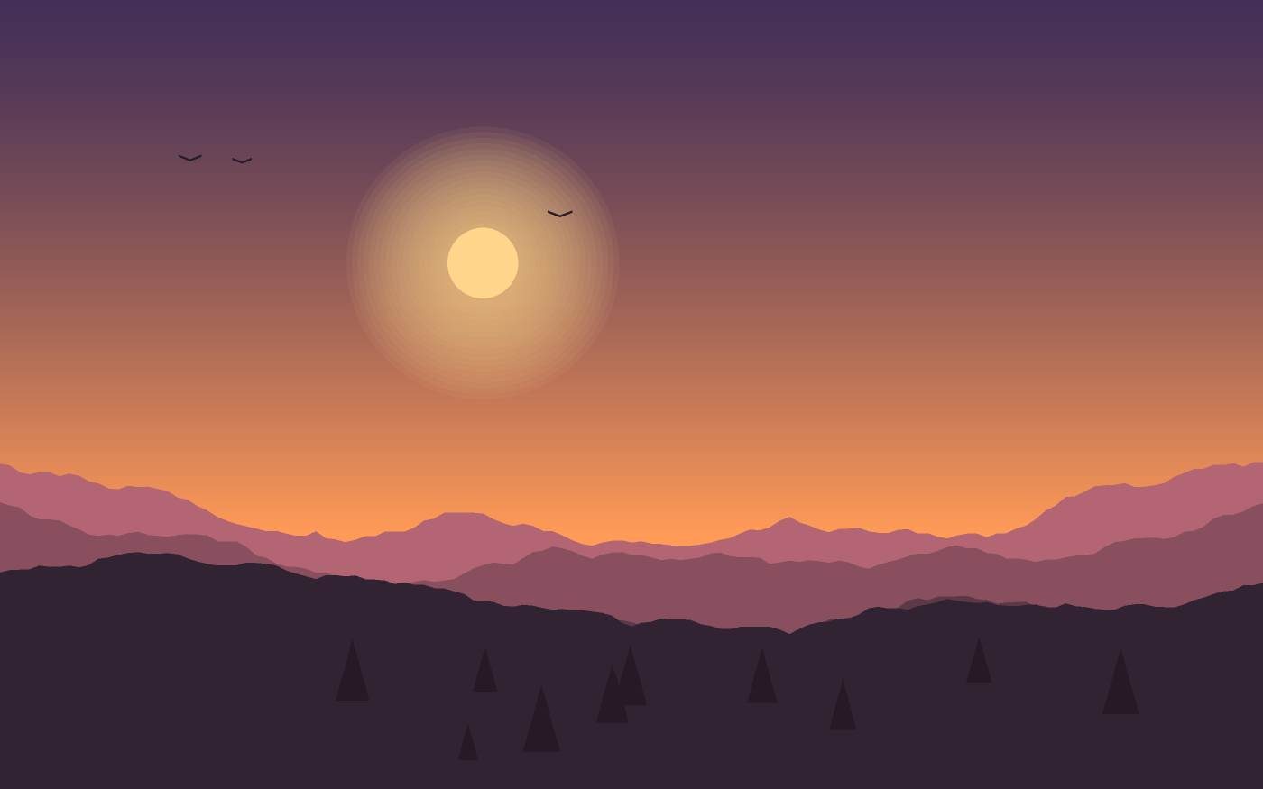 Illustrazione di un paesaggio