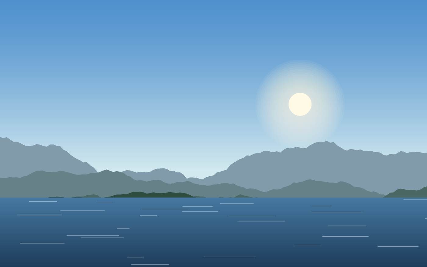 Ilustração de uma paisagem